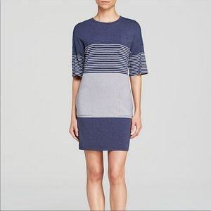 NWOT THEORY Pelloa engineered t-shirt dress striped with pockets P / small new